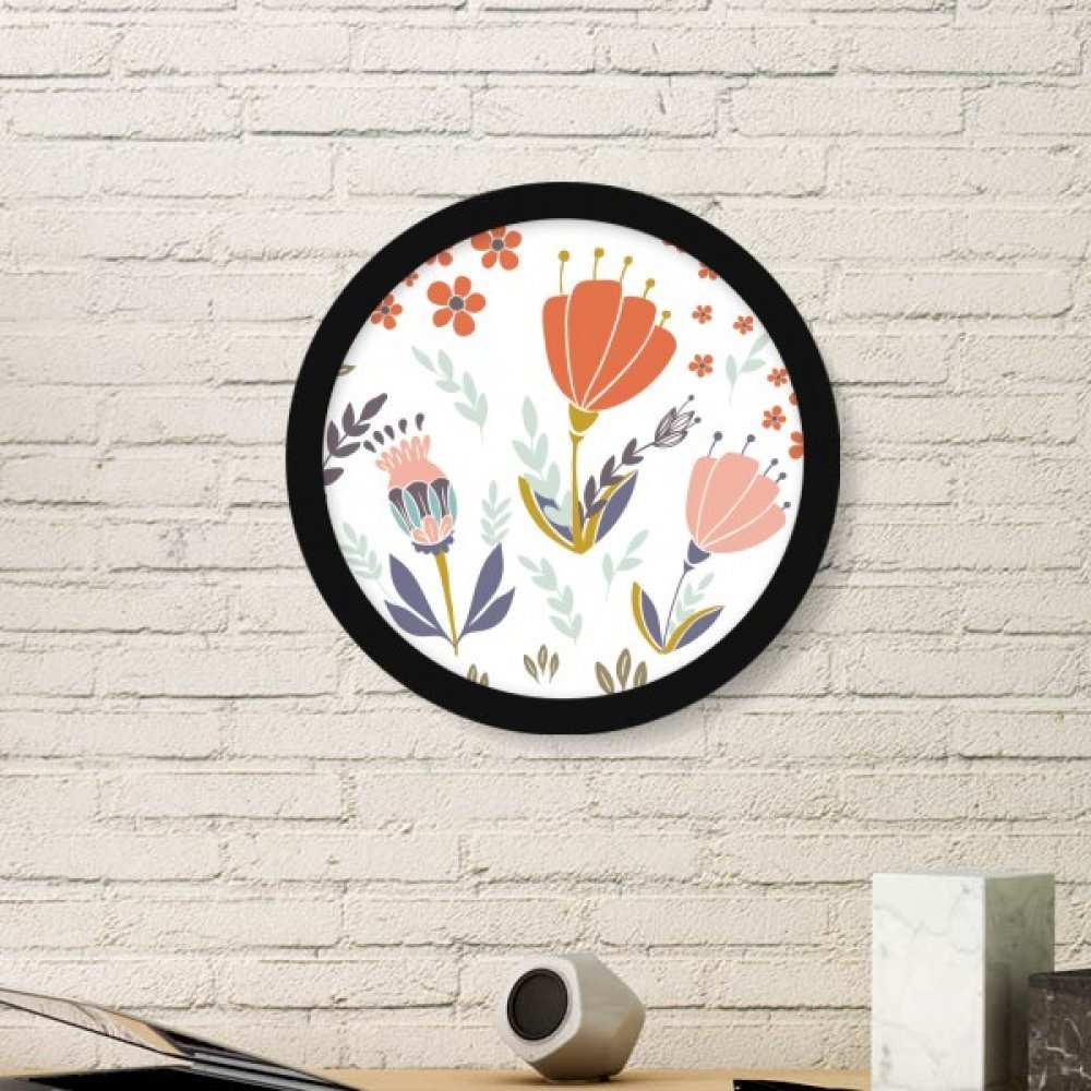 Cadre photo rond en bois idée cadeau originale décoration peinture végétale