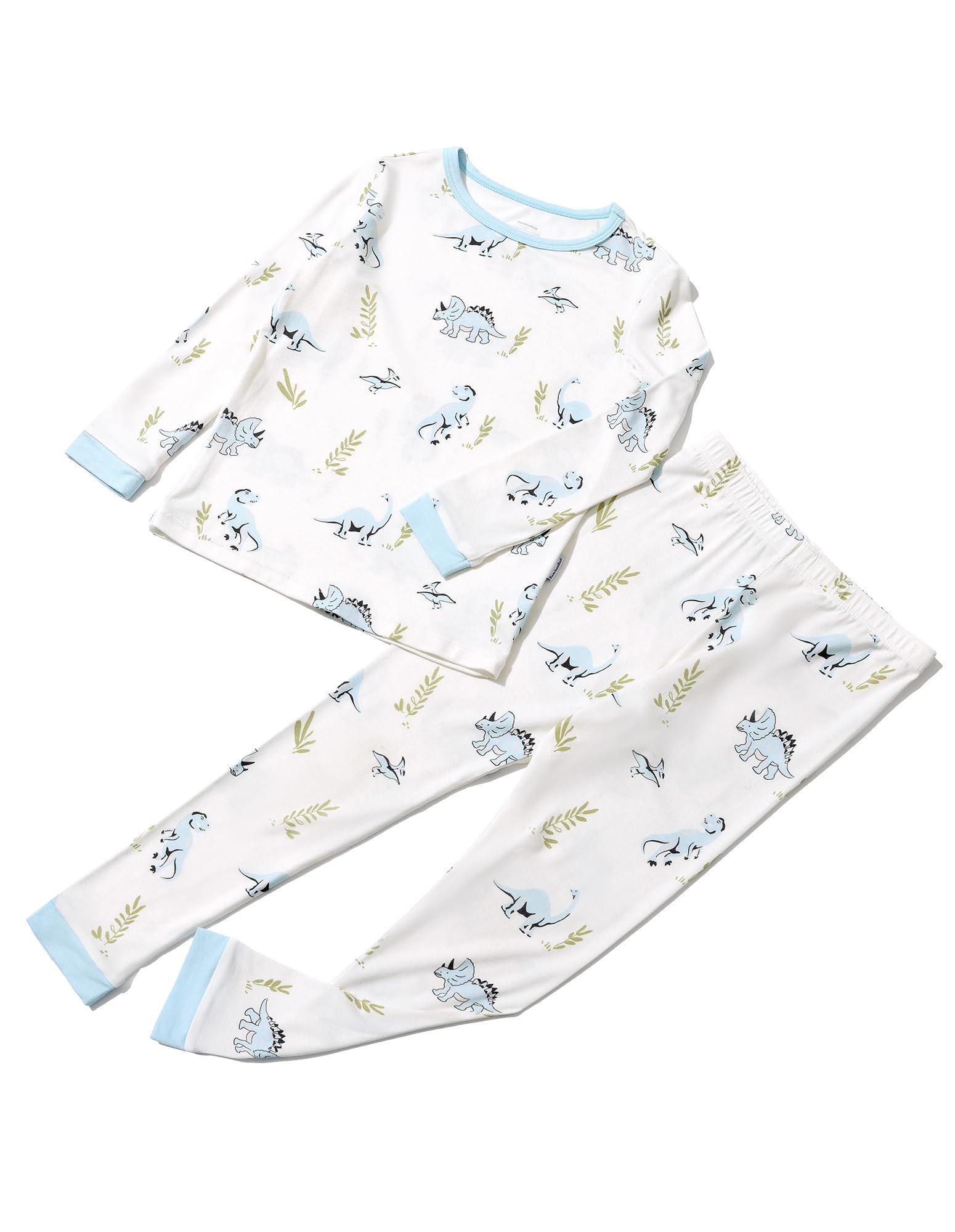 Two-Piece Kids Pajamas Set for Boys Girls Soft Bamboo Viscose Toddler Pajama Long Sleeve Sleepwear Pjs 2T-6Y