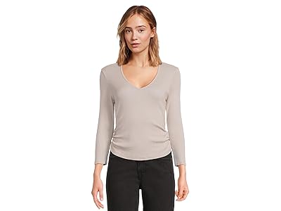 Michael Stars Sylvie V-Neck Shirred Sides T-Shirts Women