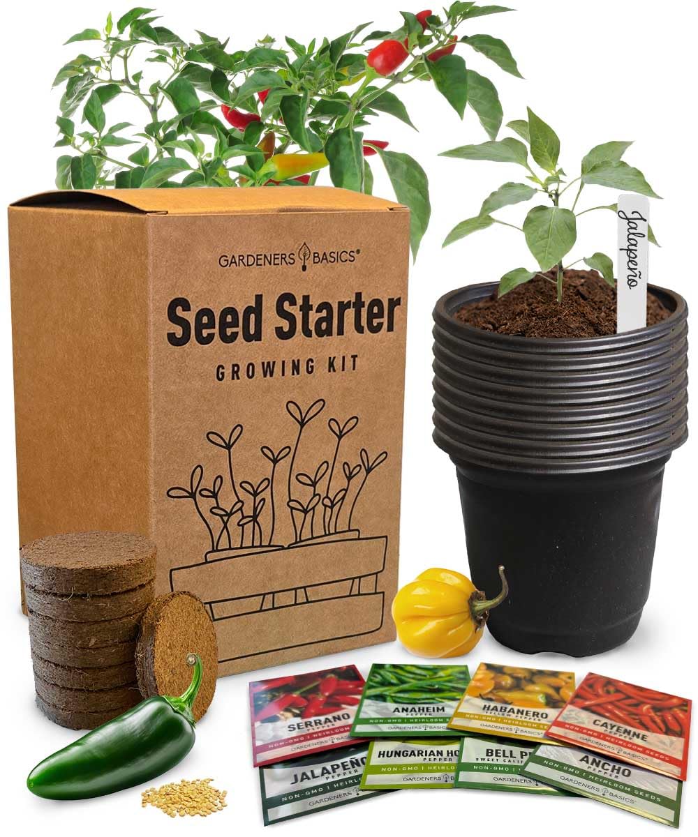 Gardeners Basics Pepper Seeds Variety Pack Indoor Pepper Growing Kit
