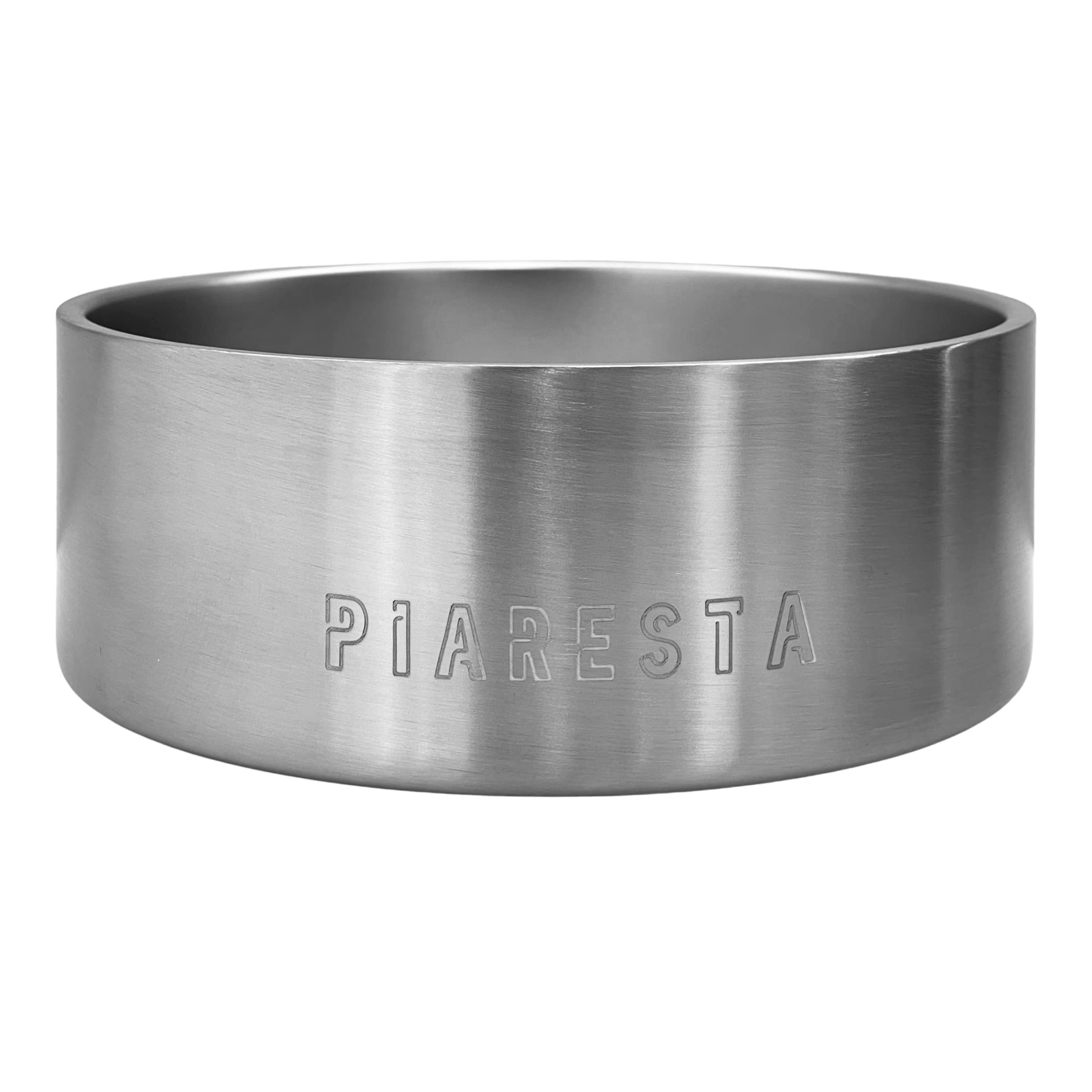 PIARESTAStainless Steel Non Slip Pet Bowl, Pet Feeding For Food and Water For dogs, Cats. Double Wall Insulated (STAINLESS STEEL)