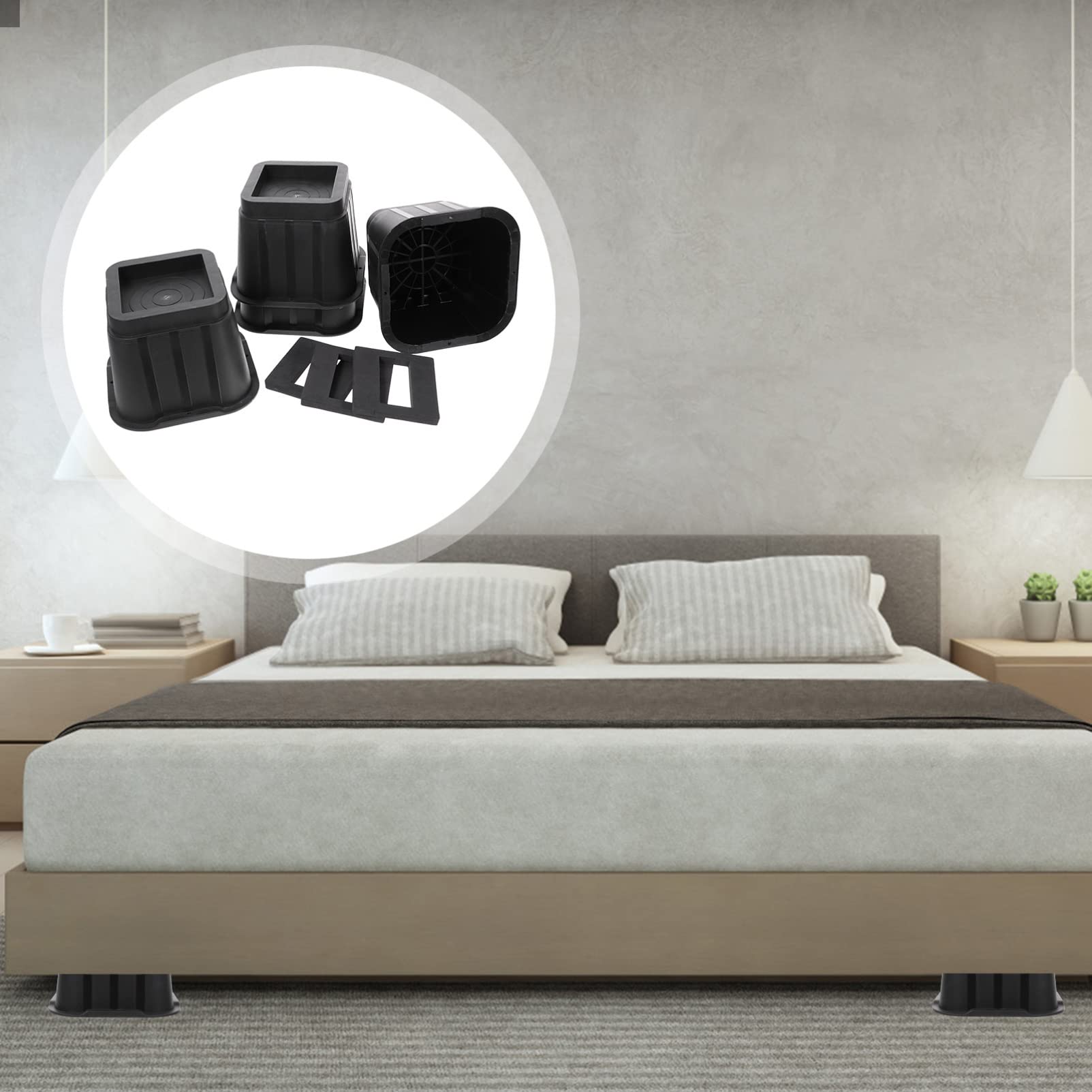 DOITOOL 4sets Rialzi Per Letti Piedini Per Mobili Rialzi Per Piedini Per Mobili Cuscinetto Per Per Livellatore Per Per Per Per Cucina Camera Da Letto Soggiorno Armadio Letto Divano Scrivan
