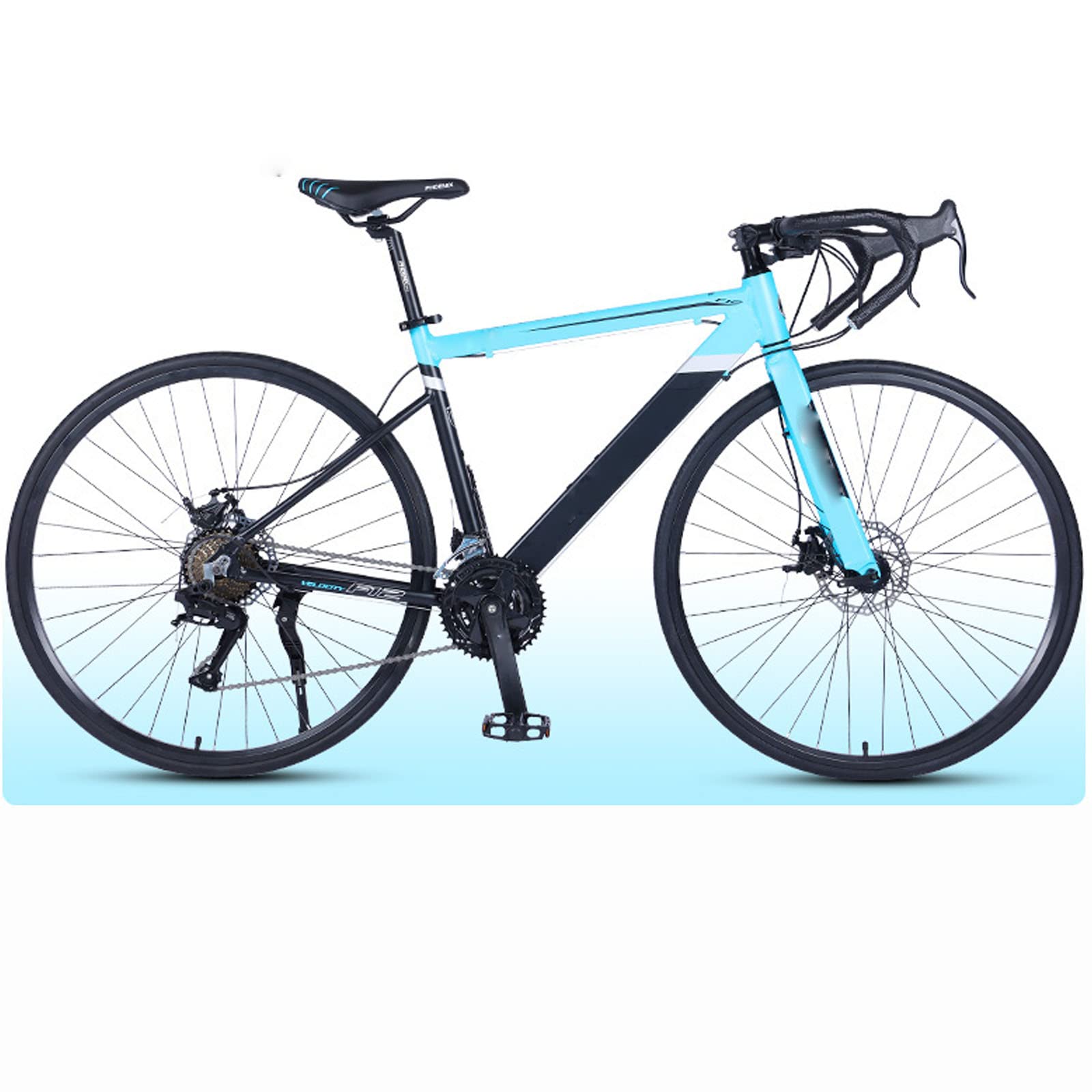 PRUJOY 27,5 Zoll Aluminiumlegierung Biegung Rennrad Erwachsene 700C27 Variable Geschwindigkeit Ölscheibe Student Ultraleichtes Fahrrad, (Blue) Sport & Freizeit