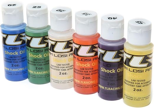 TEAM LOSI RACING SIL Shock Oil 6 Pack 20-45WT 195-610CST 2OZ TLR74020 Electric Car/Truck Option Parts