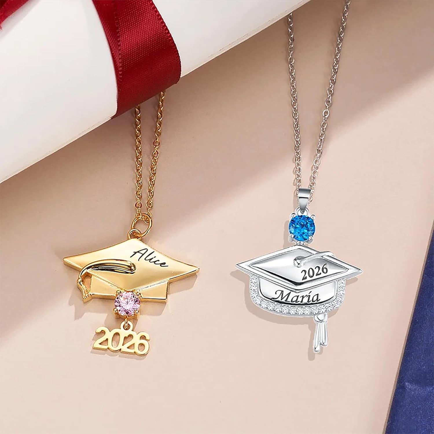 callie Graduation Gifts for Her, Personalized Class of 2026 Necklace for Women