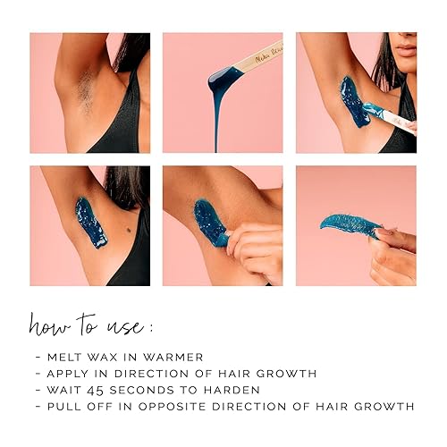 Miniatura 18 de KoluaWax Cuentas de cera dura para depilación – Fórmula de cabello grueso – cara, brasileño, axilas, pecho trasero, depilación de bikini – Colada