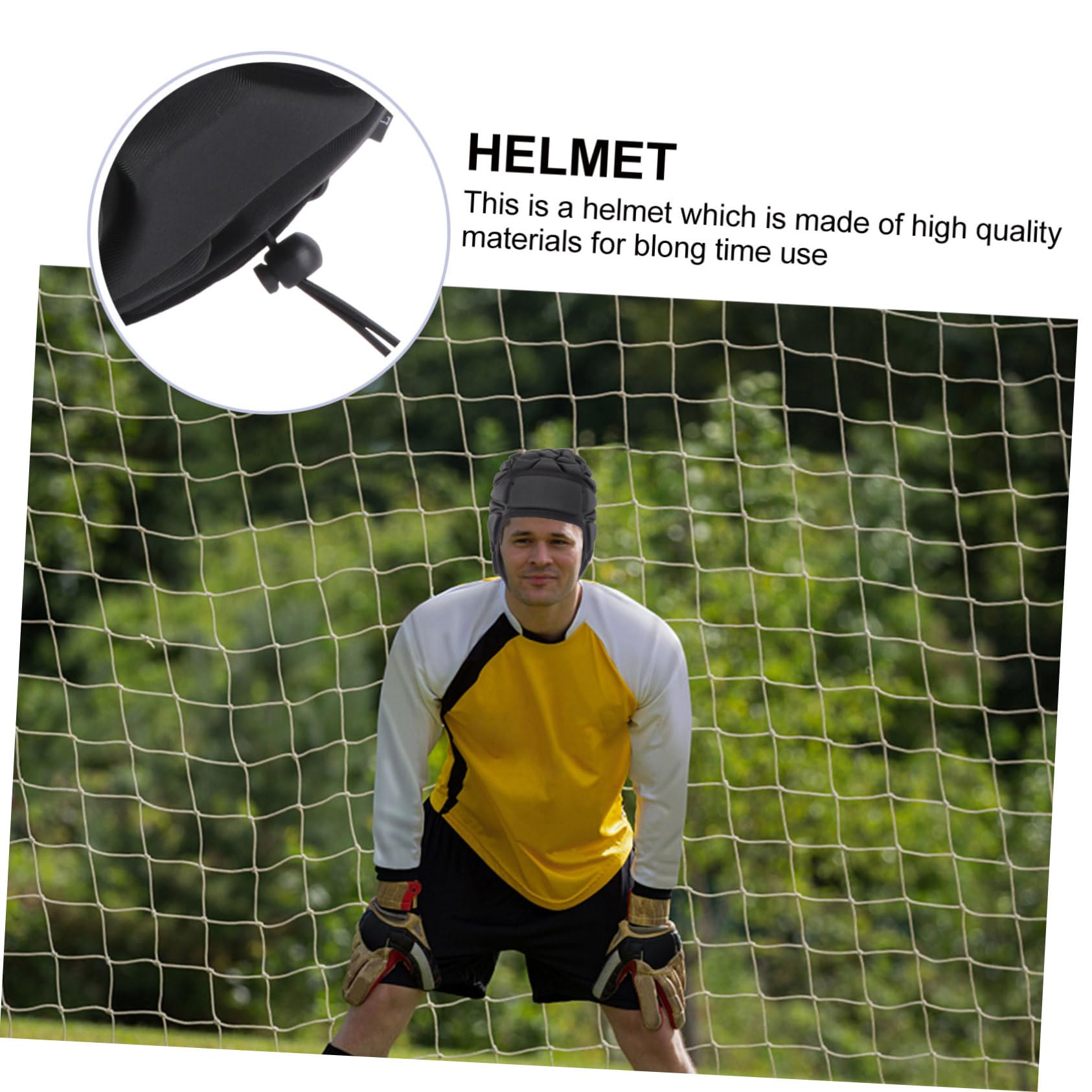 Equipaggiamento Protettivo Rugby Guardia Di Calcio Portiere Copricapo Berretti Di Mischia Imbottito Cappello Da Mischia Hockey Casco Da Calcio Black