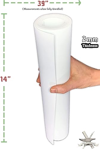 Miniatura 4 de The Foamory - Espuma EVA para cosplay, 0.079in (0.039in a 0.394in), color blanco o negro, hoja de 14 x 39 pulgadas, densidad ultra alta 187.4lbsm3