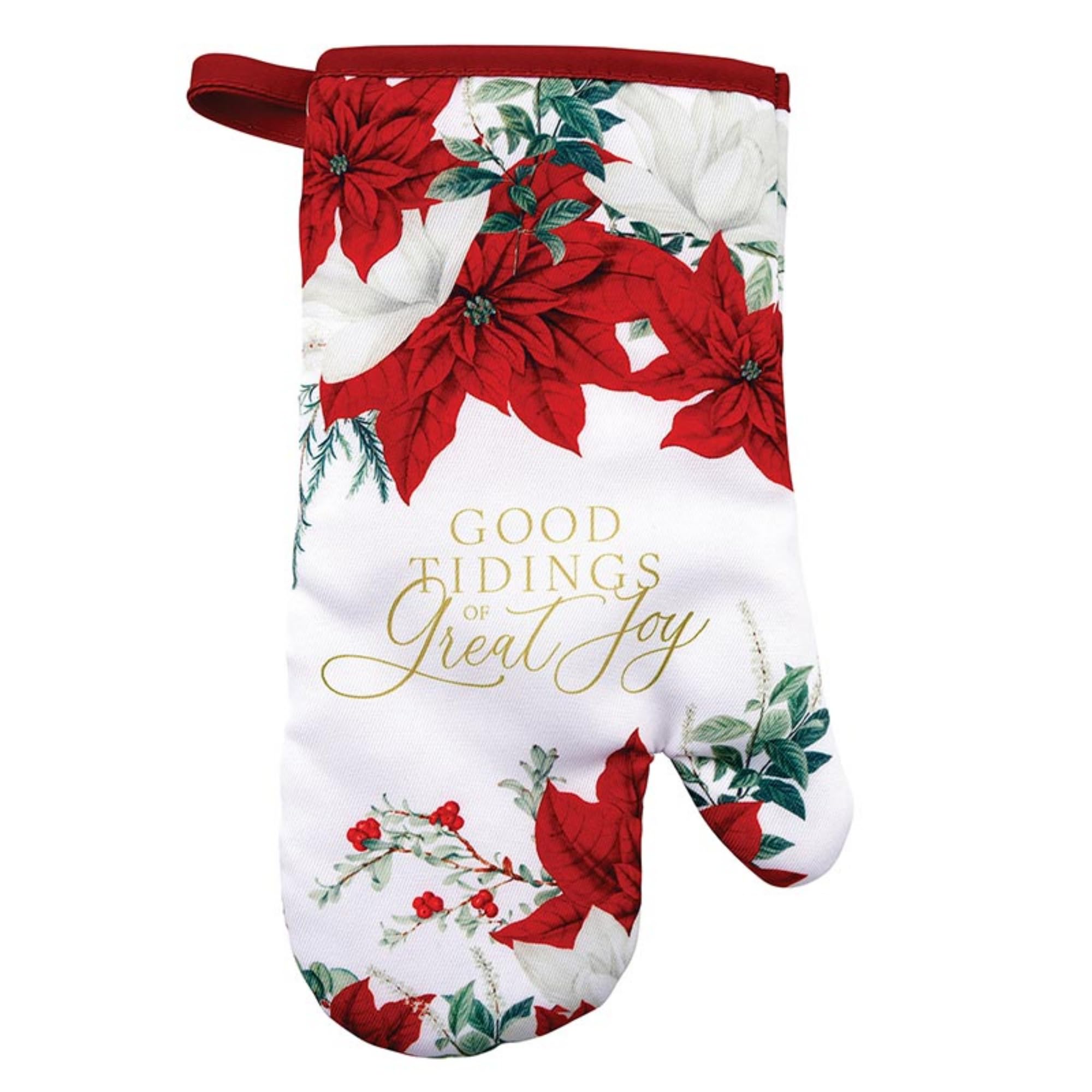 Gant de cuisine de Noël en coton recyclé haut de gamme et durable, design Good Tidings