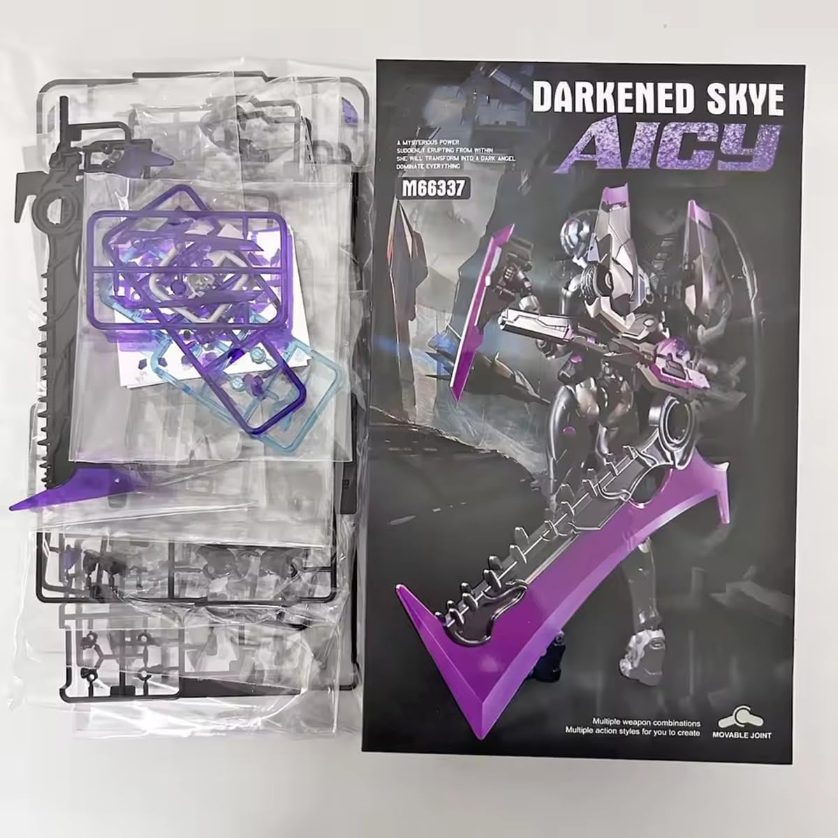 Black Version AICY Assembly Model Kit Action Figures Toys, Highly Articulated 6.3 No Converting Model Kit Great Collection Birthday Gifts