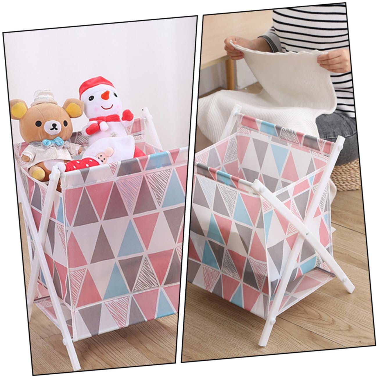 1pezzi Cesto per Vestiti Sporchi Pieghevole Portaabiti per Biancheria Organizer Capiente per Camera da Letto Bagno e Soggiorno
