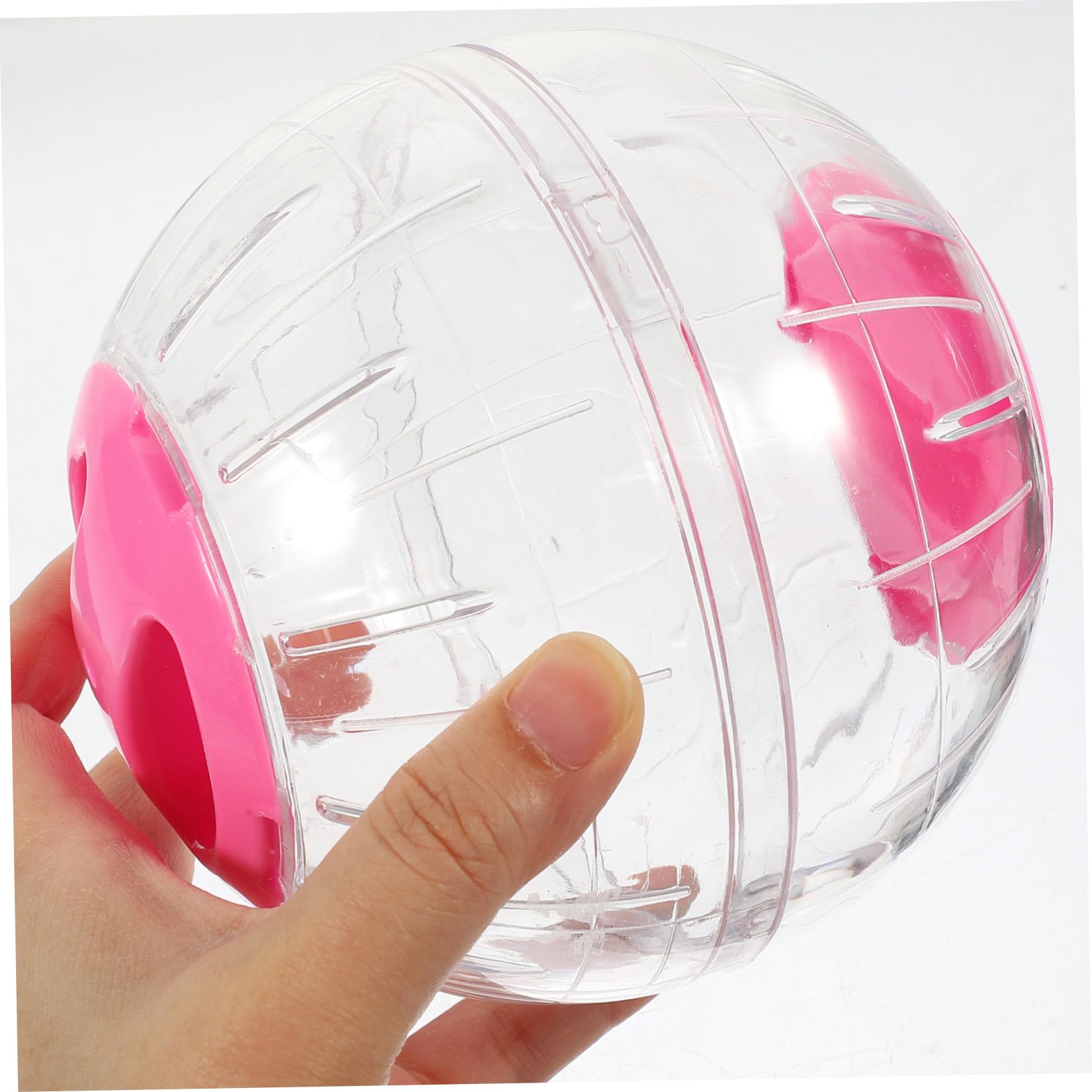 Pelota de Ejercicio para Hámster Transparente Antiescape 4piezas Plástico | Operación Silenciosa, Diseño Redondo, Apta para Cobaya y Ratón, Uso en Exterior y Viaje