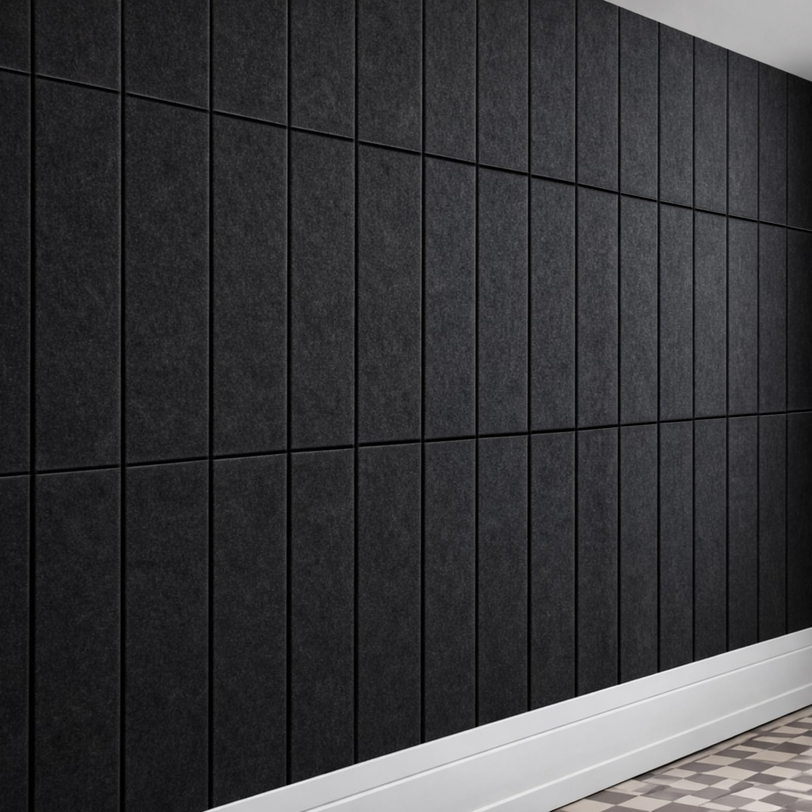 30 Pack 24”x 6”x 0.35” Shiplap Felt Wall Panels for Interior Wall Decor, Felt Paneling Tiles with Adhesive Backing, DIY Indoor Decor for Bedroom Office Peel and Stick Sound Absorbing