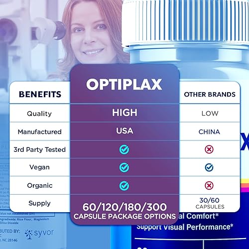 Miniatura 3 de OptiPlax Capsules, píldoras oficiales Opti Plax para la salud ocular con todos los ingredientes naturales, OptiPlax Advanced Eye Health Support