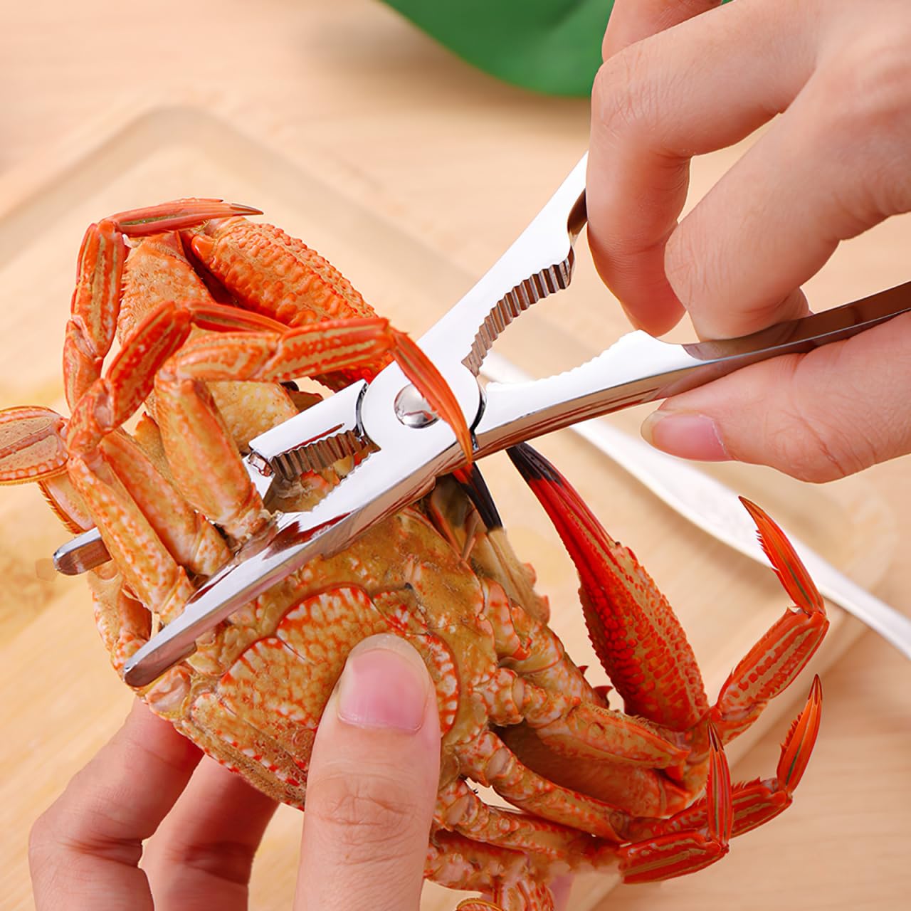Werkzeugset für Meeresfrüchte, Cracker, Krabbenschäler, Gabeln, Krabbenpfoten, Spikes und Meeresfrüchte-Schere, mit Aufbewahrungstasche