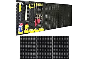 3-Piece Made in USA Nerf Gun Pegboard Wall Organizer with 72" Length