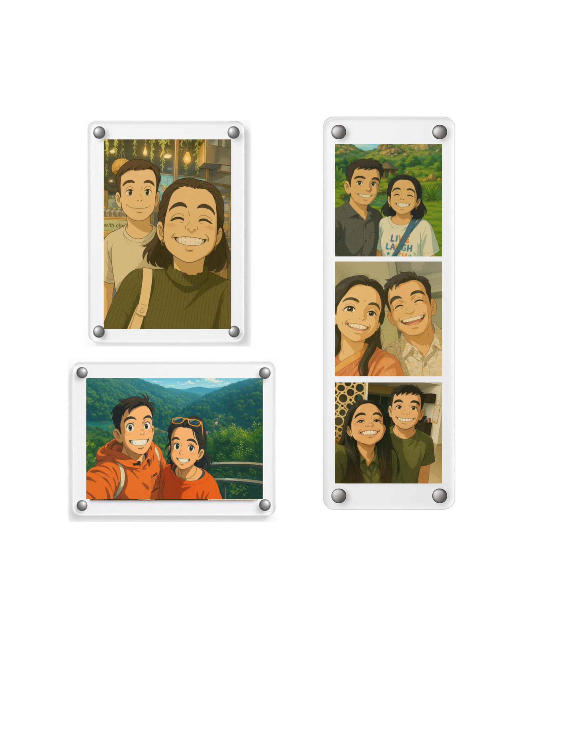 poppotato Magnetic Acrylic Photo Frames | Fridge Magnet Photo