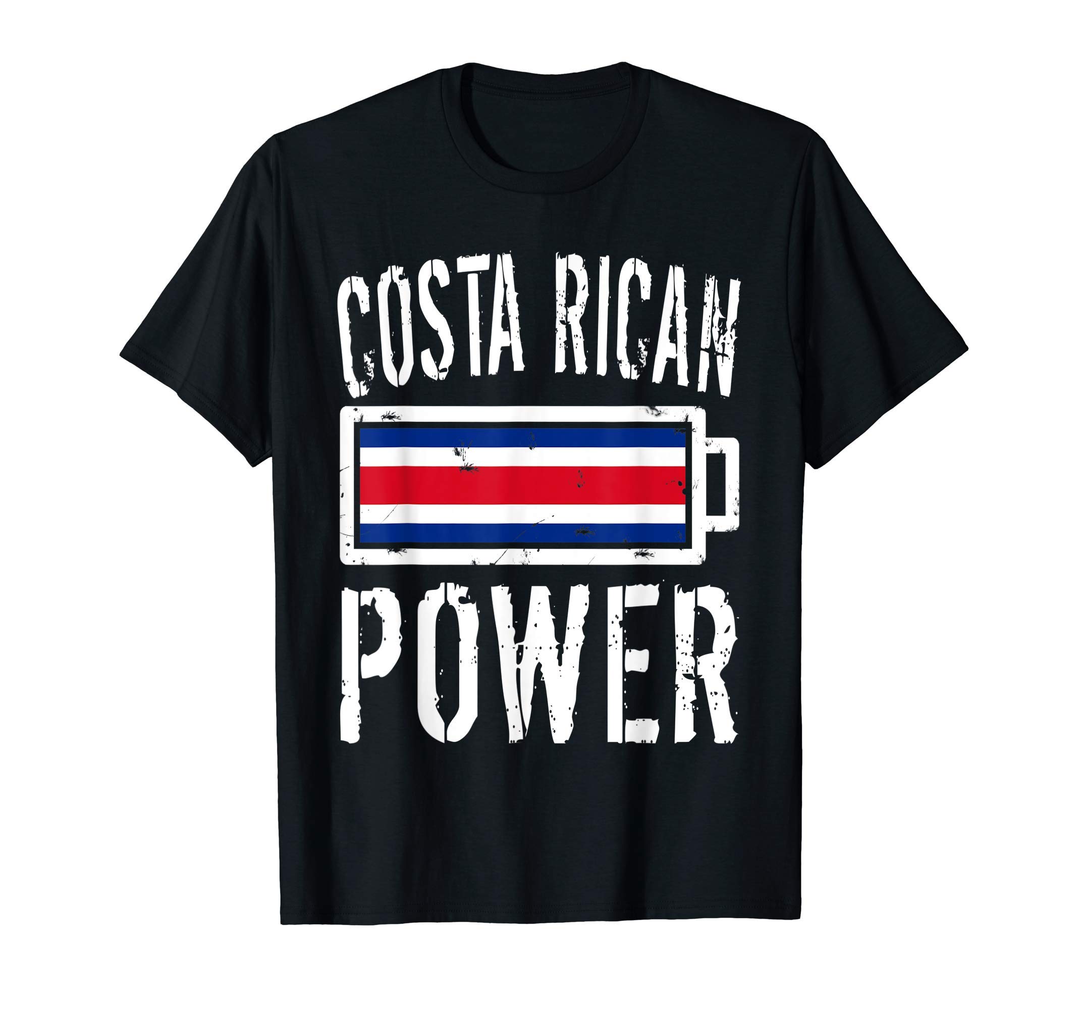 Costa Rica Flag | Costa Rican Power Battery Proud Tee T-Shirt