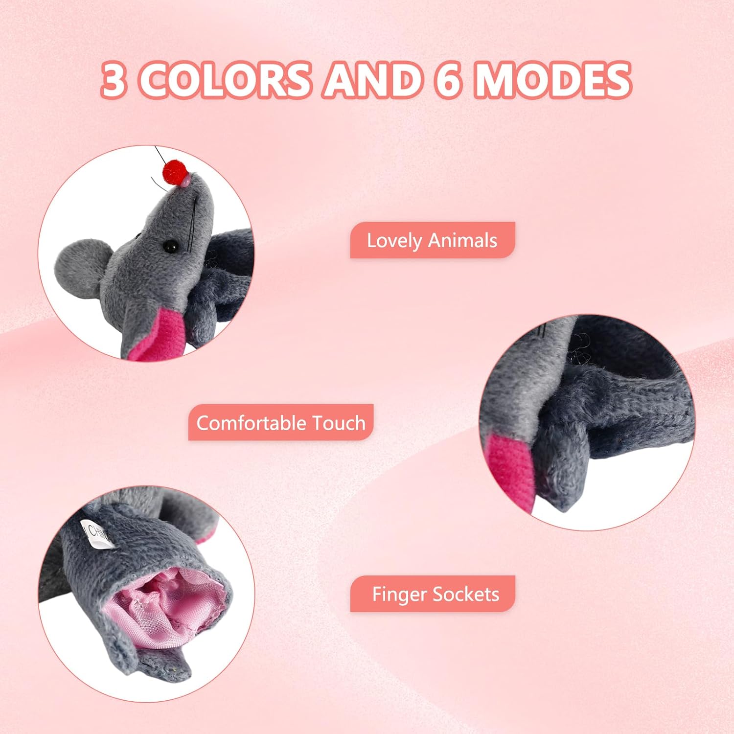 Finger Puppets Set Soft Plush Hand Puppets for Kids, Story Time Educational Toy for Toddlers Boys Girls Birthday Christmas Party Supplies