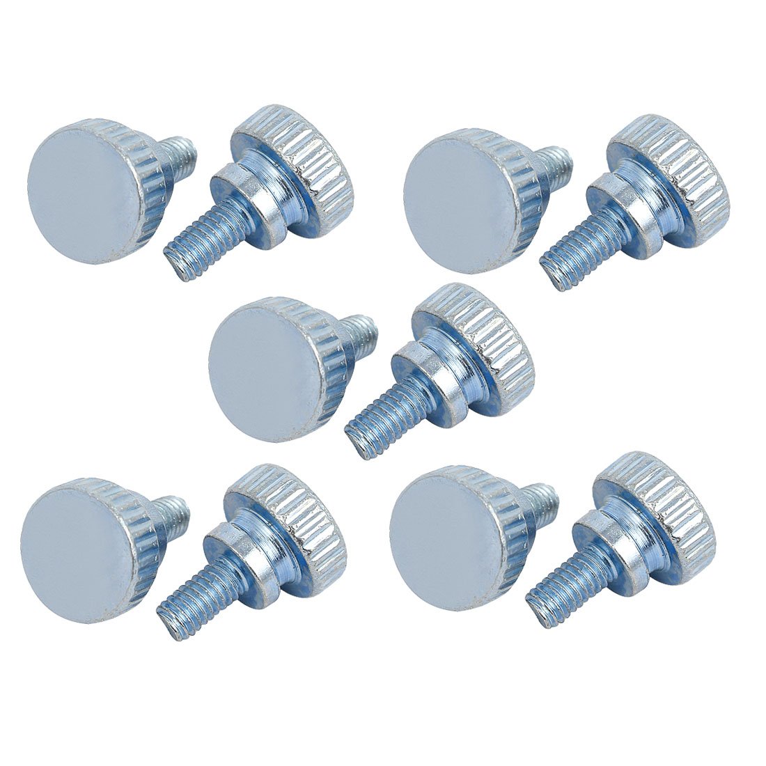PrecisionGeek - Viti a testa zigrinata, zigrinate con spallamento, bulloni per impugnatura M4 x 10 mm in acciaio inossidabile (set di 10 pezzi