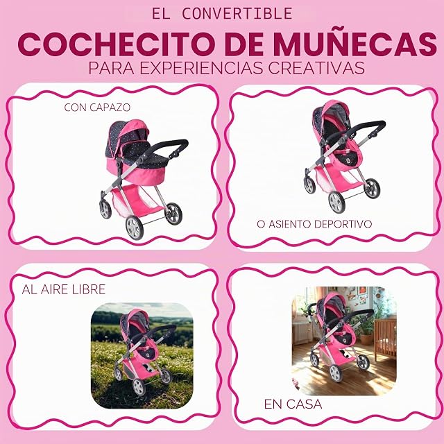 Foto 4 de 8 de Bayer Chic 2000 Cochecito de Muñecas 2en1 Mila - Capazo y Silla Reversible