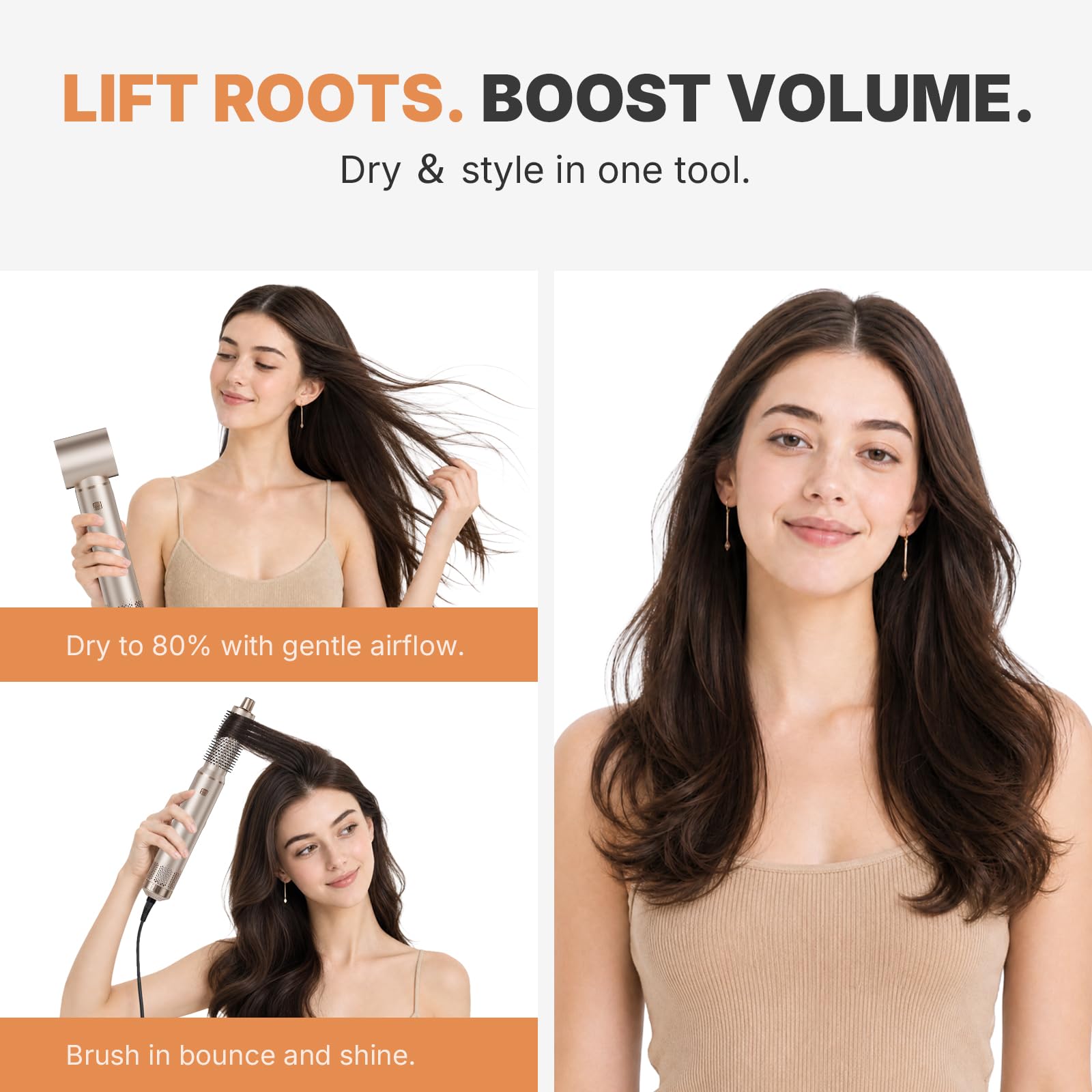 OKWRAP Asciugacapelli 5 in 1 Air Styler Hairstyler Spazzola ad Aria Calda