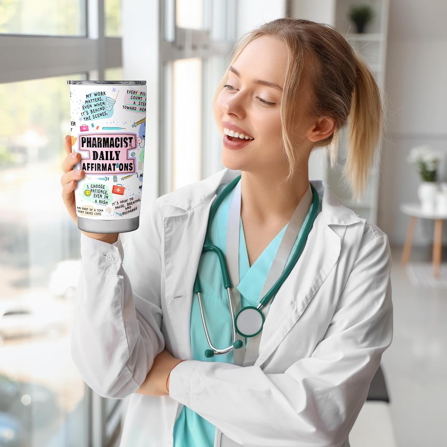 Pharmacist Gifts, Pharmacist Appreciation Week Christmas Graduation Gifts for Women, Pharmacy Gift for Pharmacist, Travel Coffee Tumbler Mug 20oz - Image 7