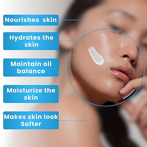 Miniatura 3 de Essential365 Hidratante facial de ácido glicólico, cuidado de la piel de niacinamida  Crema de noche de ácido hialurónico  Crema facial hidratante