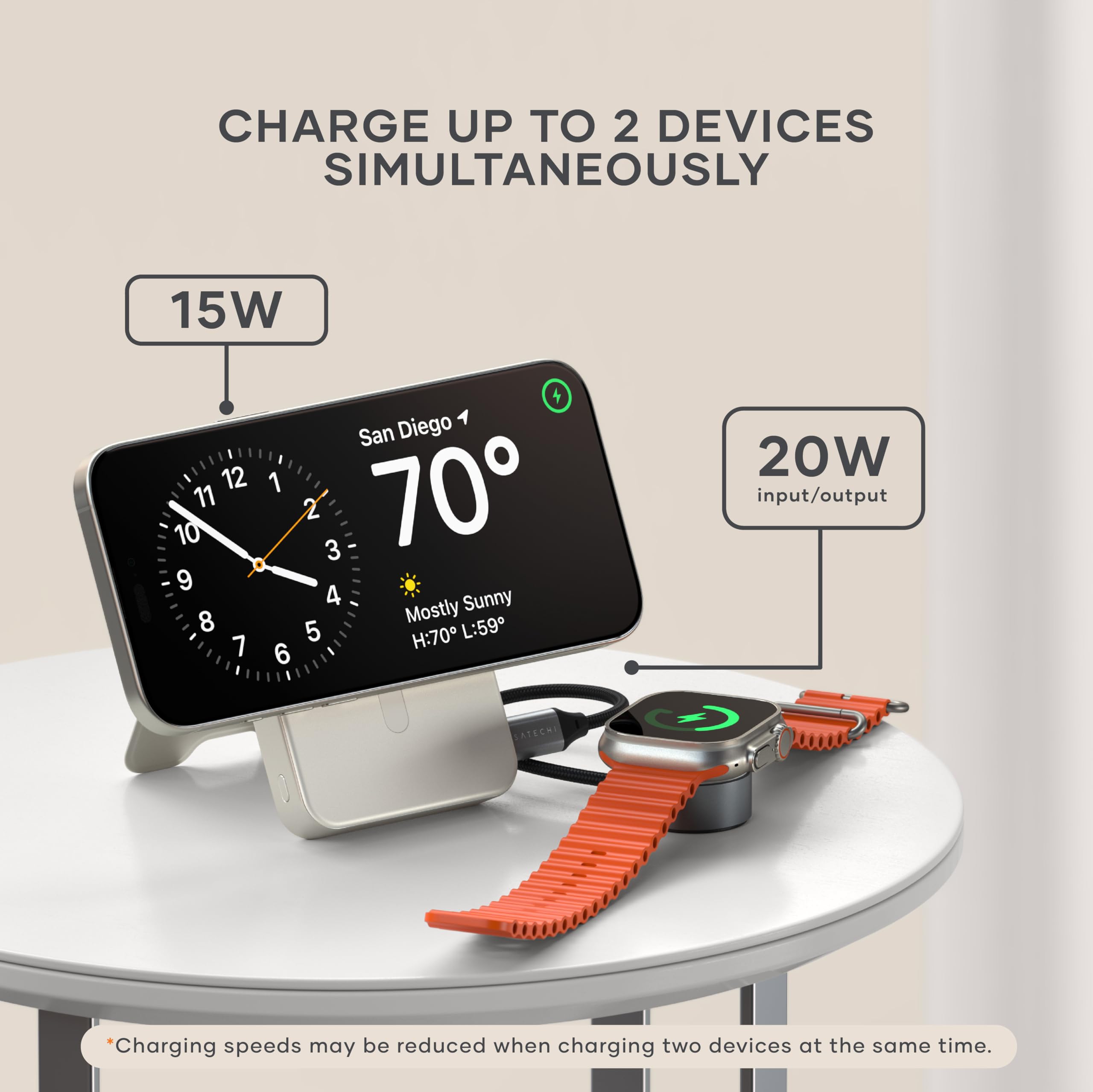 SATECHI OntheGo™ Batterie Externe MagSafe 5000mAh Avec