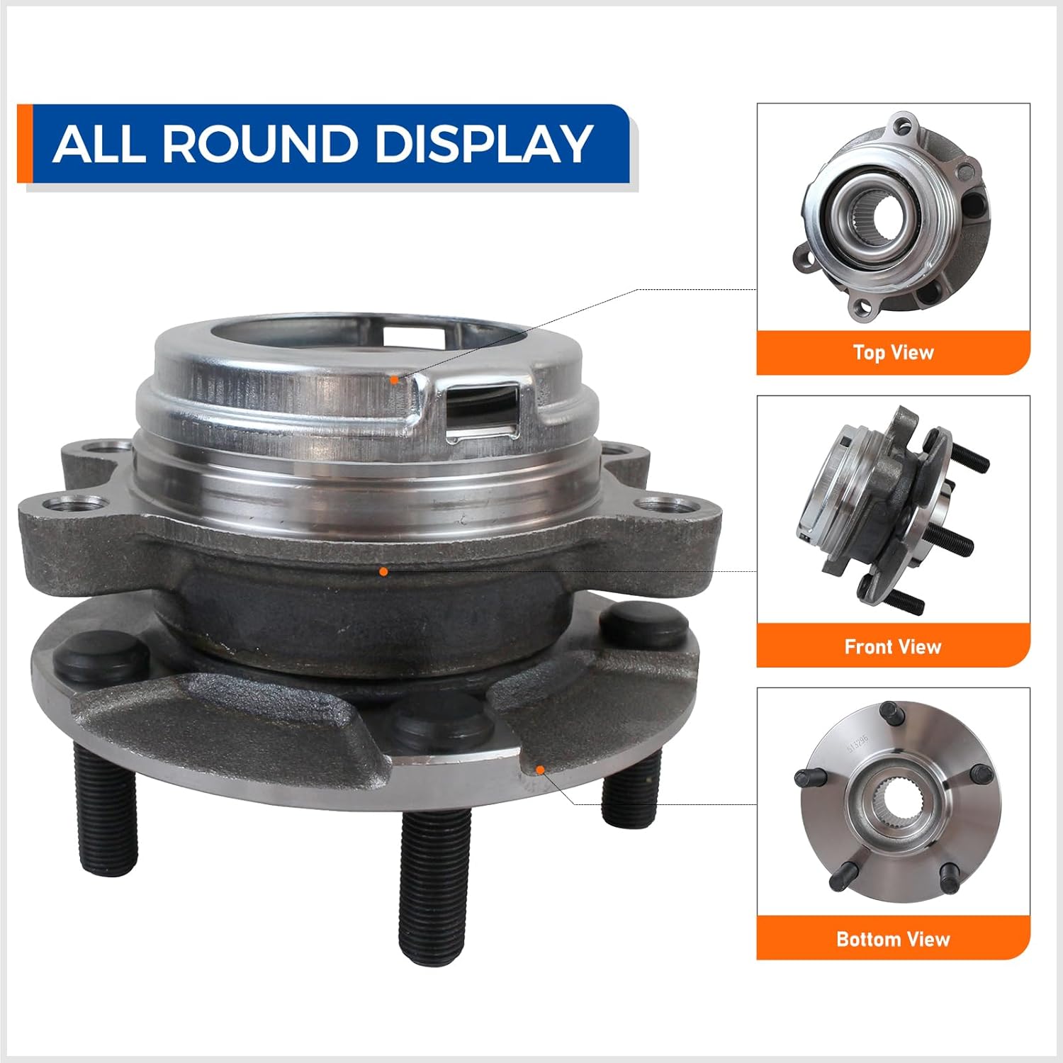 PAROD Pair 513296 Front Wheel Hub and Bearing Assembly Fit For 2013 Infiniti JX35, 19-21 QX50, 14-20 QX60, 07-18 Nissan Altima, 09-14 Maxima, 16-21 Maxima, 09-18 Murano, 13-20 Pathfinder, 11-17 Quest