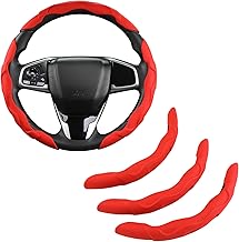 Sponsored You’re seeing this ad based on the product’s relevance to your search query.Learn more about this advertisement GIANT PANDA Leather Steering Wheel Cover, Car Accessories Interior, 3-Piece Steering Wheel Cover Universal for 99% Car, SUV, Truck (Red)