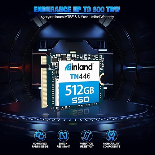Miniatura 5 de INLAND 2230 SSD interno 512GB de alto rendimiento Gen4x4 M.2 2230 1.181 in Unidad interna de estado sólido PCIe 4.0, hasta 4,900 MBs, TN446