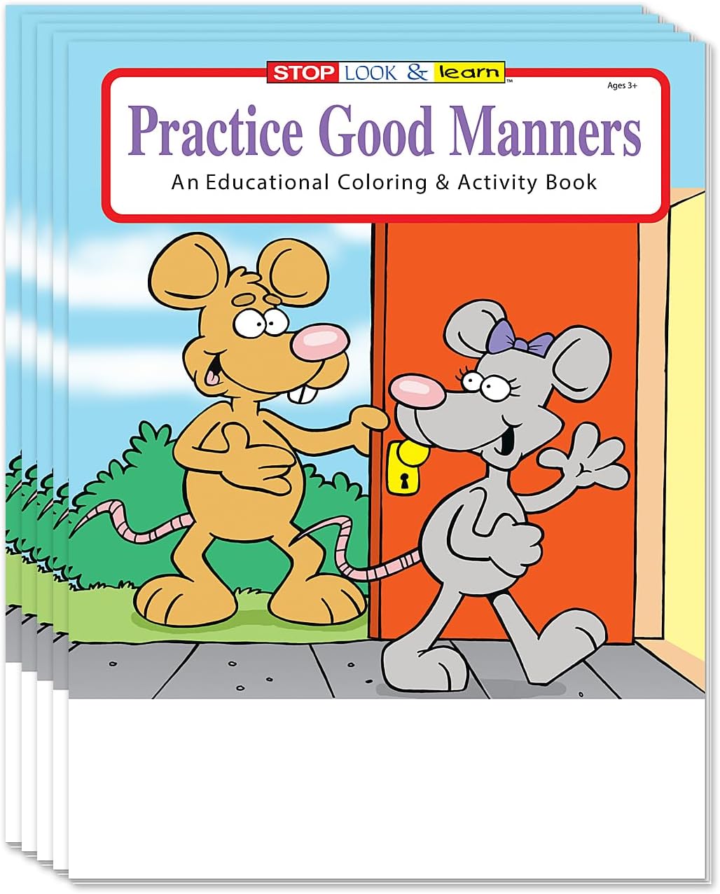 ZOCO – Practice Good Manners – Coloring Books (25 Bulk Pack, Without Crayons) – Positive Behavior Management, Games, Puzzles, Activities for Kids