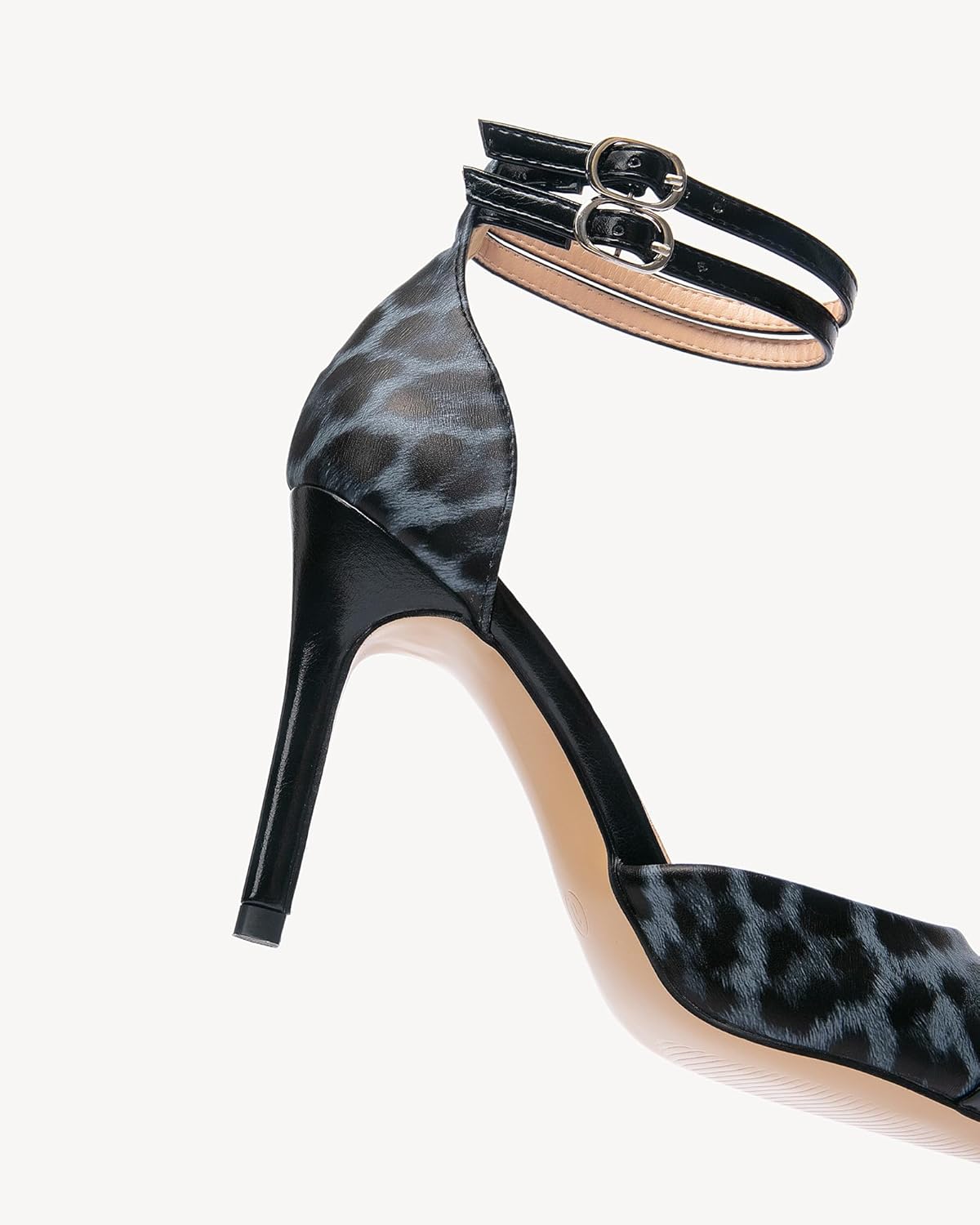 NEWBELLA Women's Double Buckle Stiletto Sandals - Elegant Pointed Toe Pumps for Daily Commute & Evening Events, Comfortable Dress Shoes with Adjustable Straps - Image 2