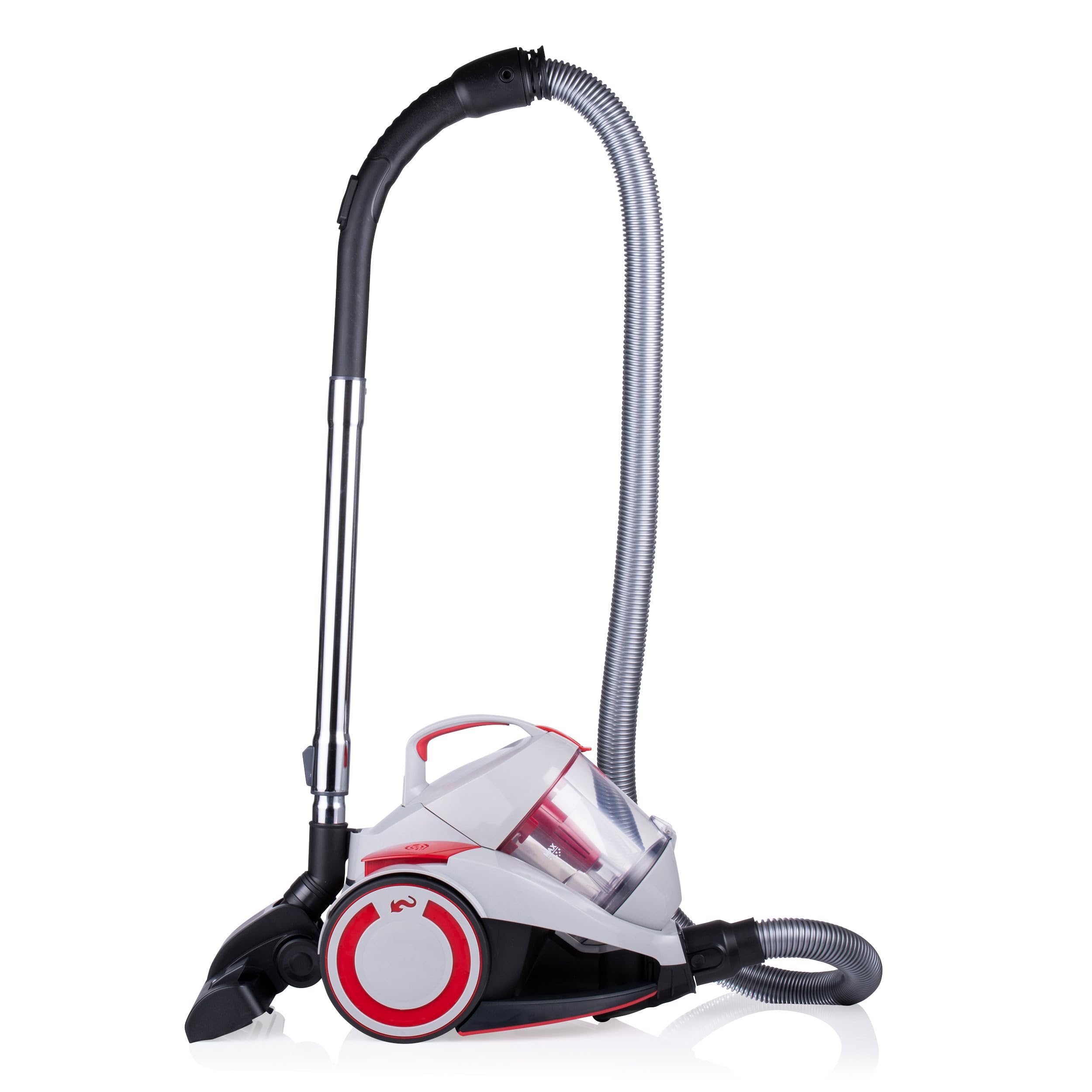 Dirt Devil DD2502 – Beutelloser Staubsauger, 700 W, HEPA 12, 1,8 L, 4,5 kg, Grau/Rot
