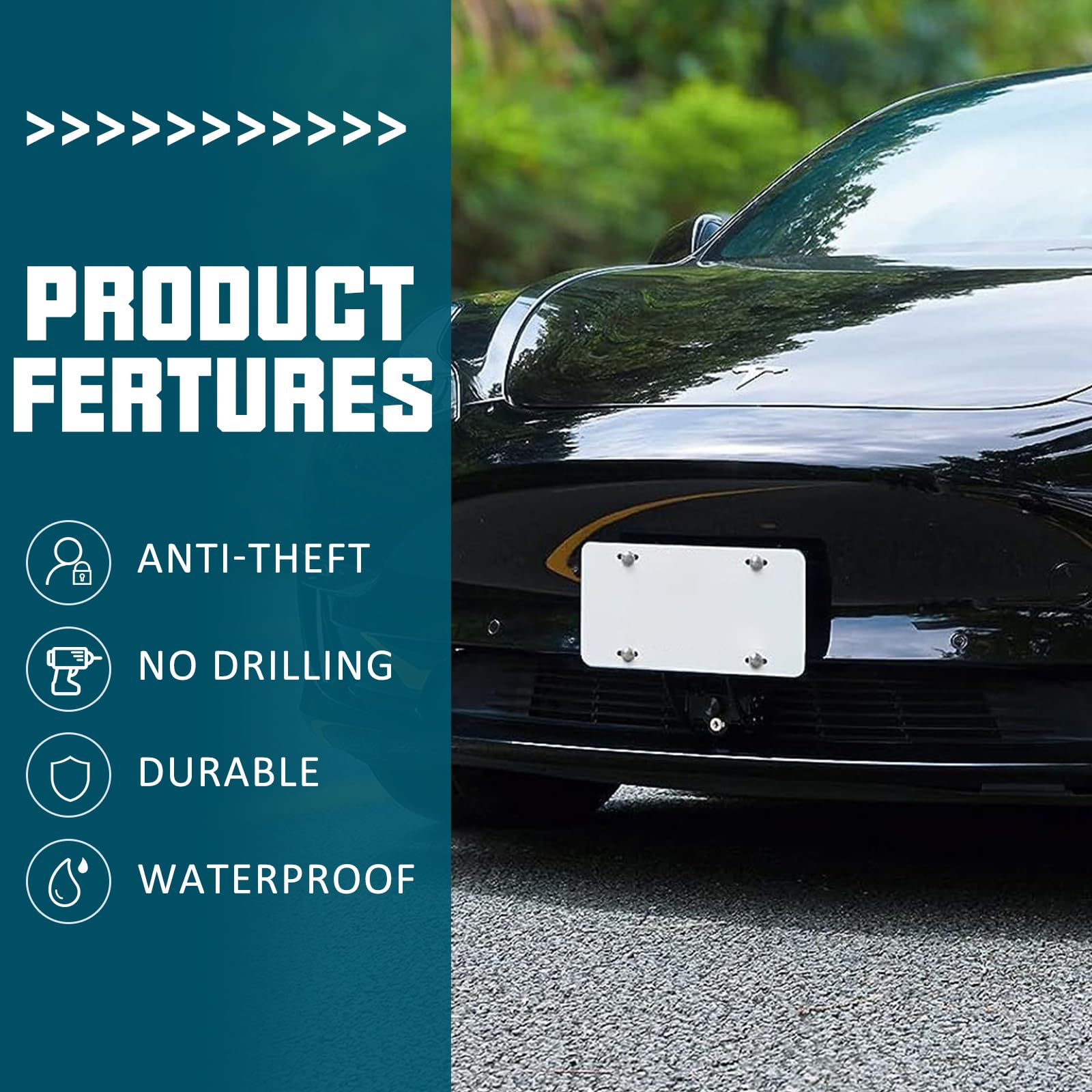 Amazon.co.jp: ROCCS ナンバープレートホルダー ドリル不要 テスラ