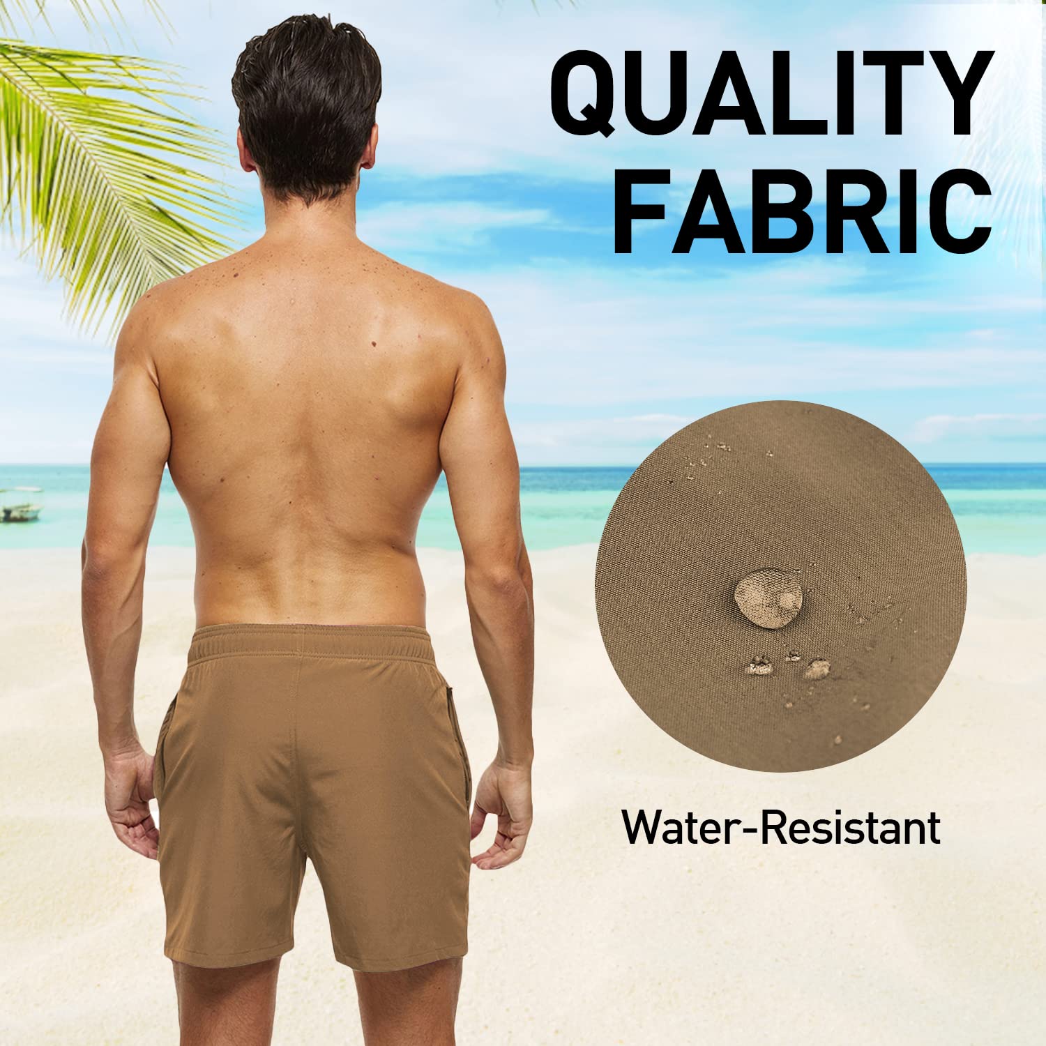 Arcweg Pantaloncini da Bagno Uomo Asciugatura Veloce Calzoncini da Bango Mare Beach Costume da Bagno Fodera Rete con Taschino e Coulisse Trunks