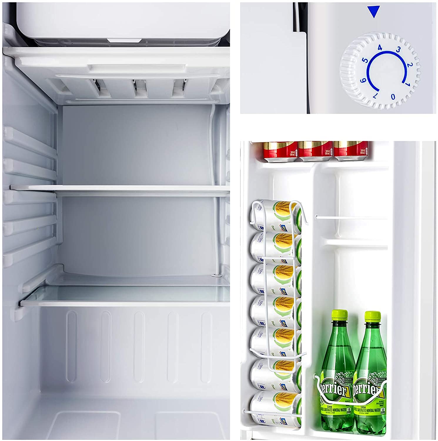 N A 3.2 Cu.Ft Mini Refrigerator Compact Refrigerator-Single Door Small Drink Food Storage Machine for Dorm, Garage, Camper, Basement or Office, Mini Fridge, Stainless Steel (Black) on Fridge.com
