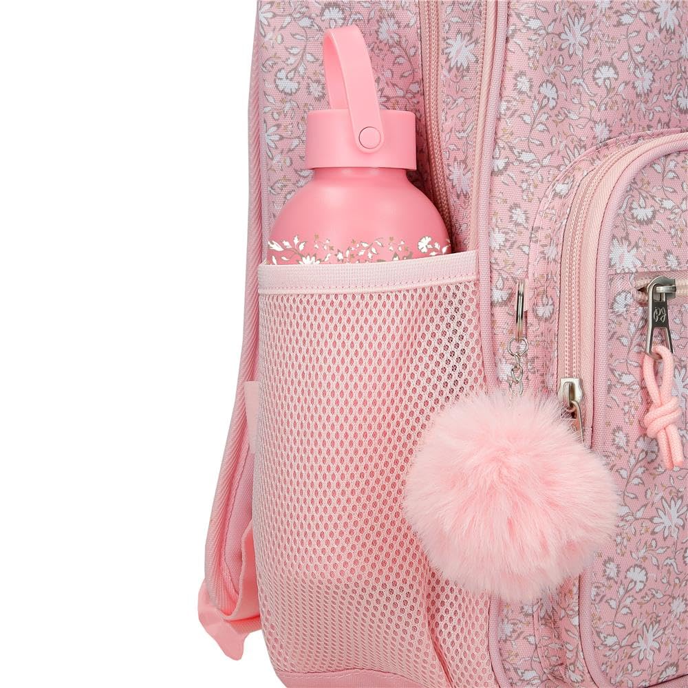 Pepe Jeans Mia Mochilas casual, mochila escolar rosa claro portaordenador, varios compartimentos, fabricada en Poliéster de Joumma Bags