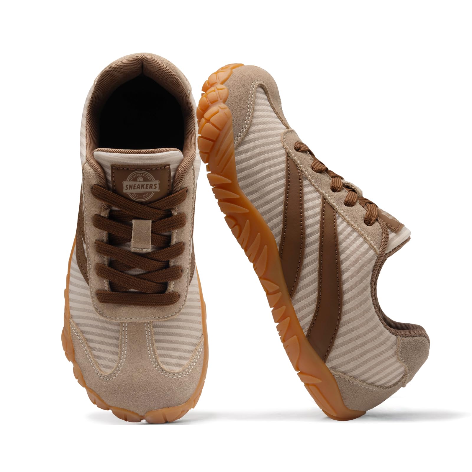 Barfuss Schuhe Damen Barfußschuhe Herren Retro Sneaker, Breite Zehenbox Barfussschuhe Zero-Drop Sohle Leichte Minimalistische Traillaufschuhe, Rutschfester Atmungsaktiv Walkingschuhe