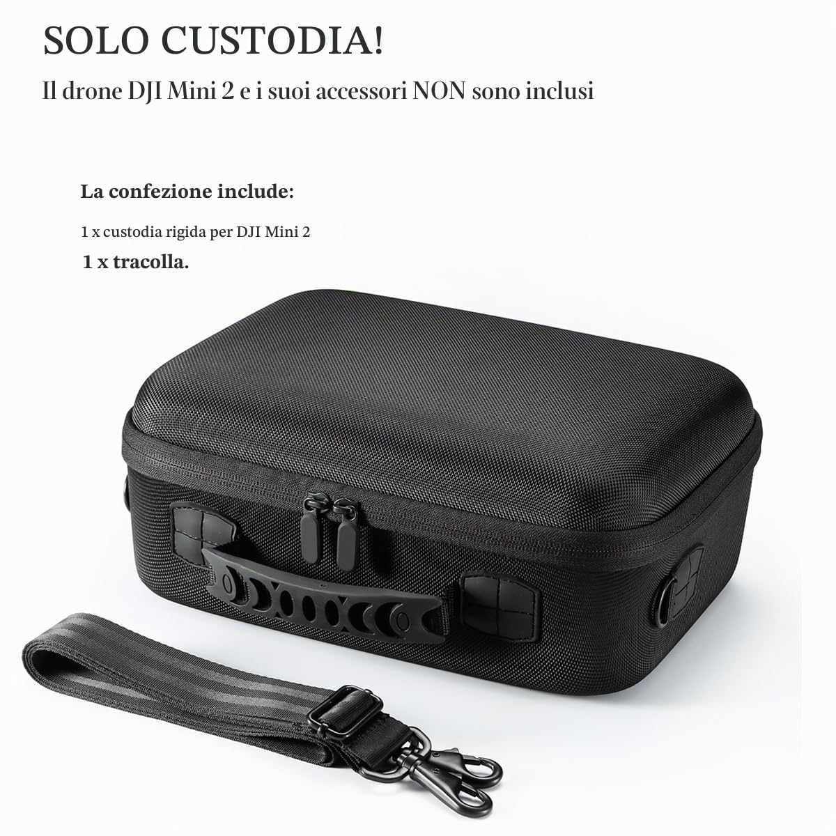 RAIACE Custodia da trasporto per DJI Mini 2, custodia rigida compatibile con il telecomando del drone DJI Mavic Mini 2 e altri accessori (in vendita solo custodia).