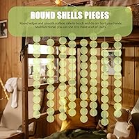 Vista 68 de GLEAVI Cowrie Shells 100pcs Round Shells Pieces Round Natural Capiz with 2 Hole, Polished Slice Accessory Capiz Pearl Coin Beads Charms for Jewelry