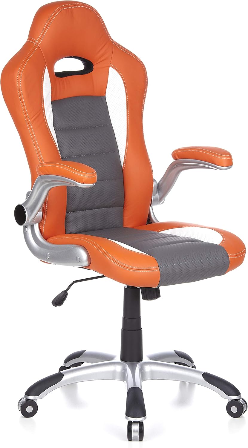 HJH Office Gaming Chair RACER SPORT, Orange, Faux Panama Ubuy
