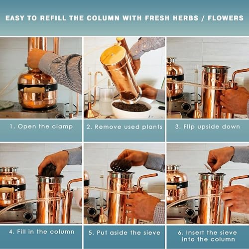 Miniatura 8 de Kit de Destilador de Aceites Esenciales para Destilación al Vapor, Fabricación y Extracción de Aceite - Equipo Destilador Casero DIY para Aceites