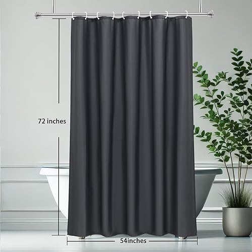 Vista 155 de AooHome - Forro para cortina de ducha, Tela, Blanco sólido Blanco Sólido,Azul,Rosa,Beige Sólido,Chocolate,Gris Oscuro,Gris claro,Azul marino