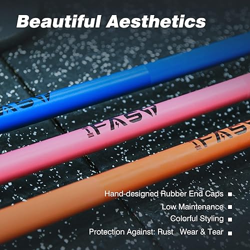 Miniatura 5 de Barra olímpica, barra de pesas cromada sólida de 4 pies con rodamientos, 400 libras de capacidad para levantamiento de pesas para gimnasio en casa,