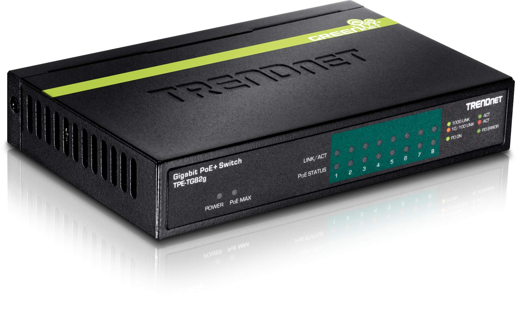 Green Net Router Amazon.com: TRENDnet Conmutador GREENnet Gigabit PoE+ de 8 puertos ...