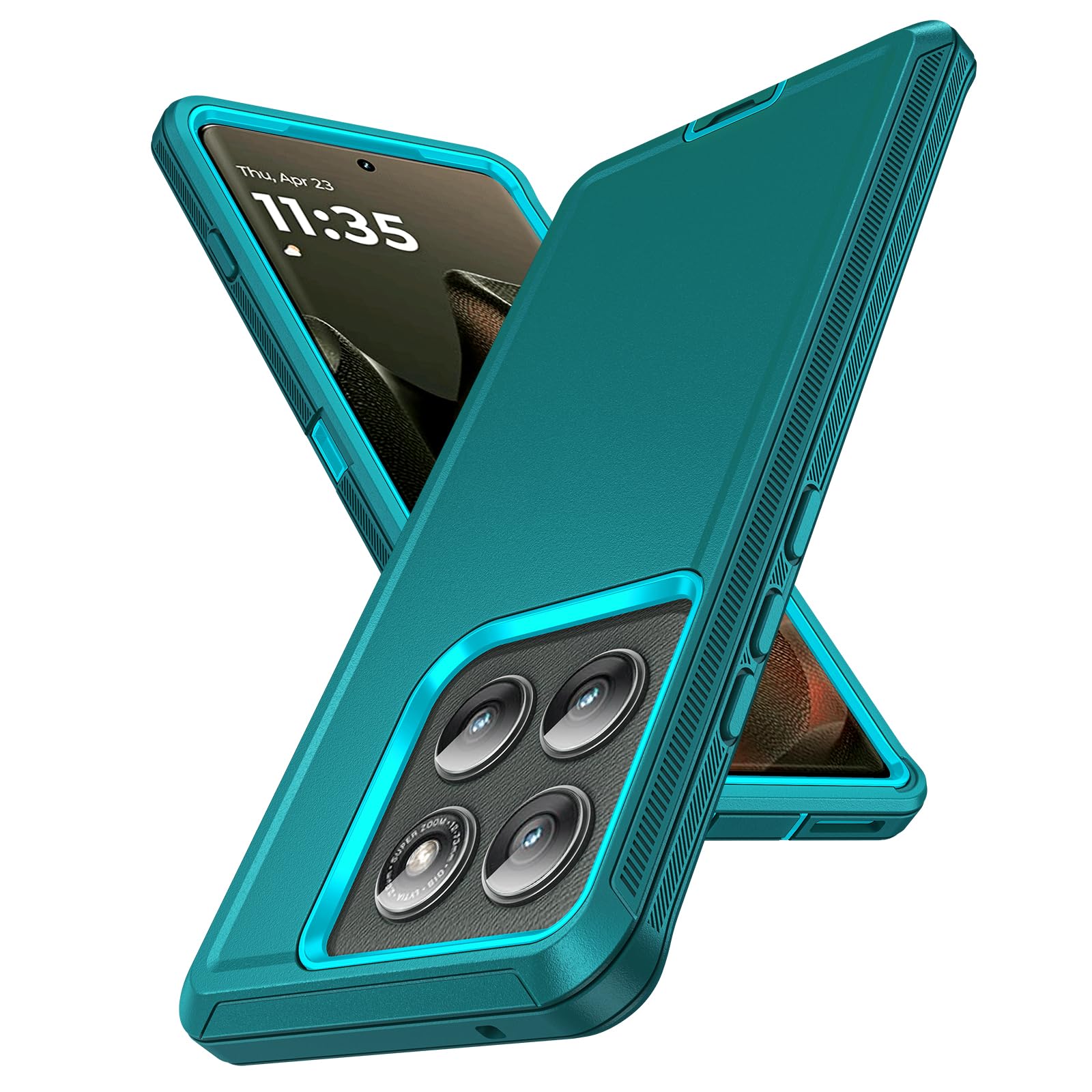 Compatible for iPhone 16 Case: Full Body 3 in 1 Design Shockproof Protection Smartphone Cover para 16, Teal