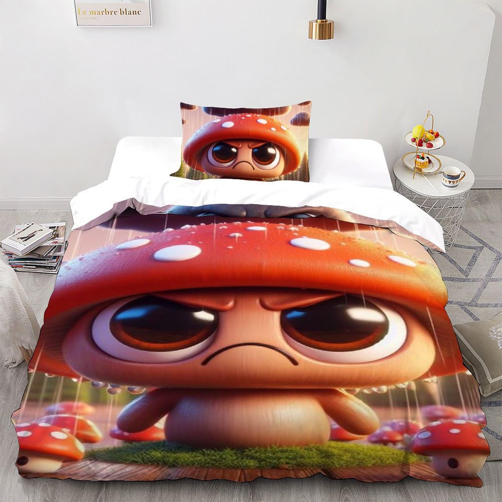 Housse de couette champignon douce finition premium CariChature