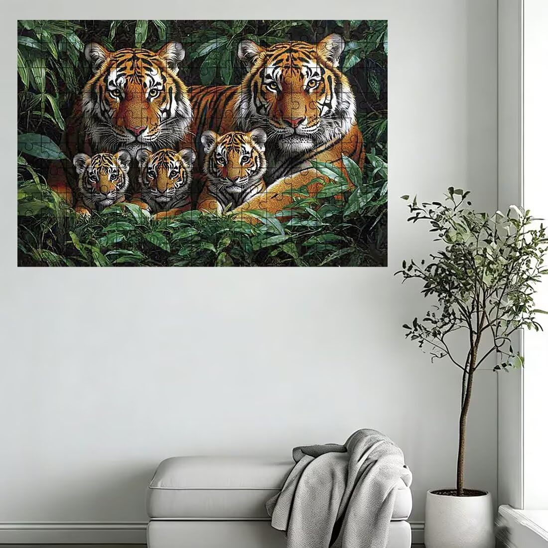 Puzzle 2000 elementów tygrysa, fabryka puzzli dla dorosłych, klasyczne puzzle gry edukacyjne do aktywności rodzinnej, najwyższej jakości drewniane puzzle z pudełkiem na prezent dla mężczyzn prezent